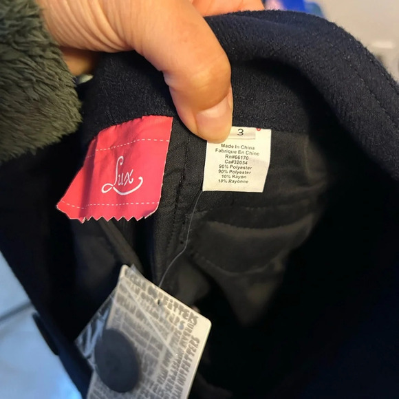 NWT Urban Outfitters Lux Navy Blue Y2K Gaucho Cropped Pants - Picture 4 of 4